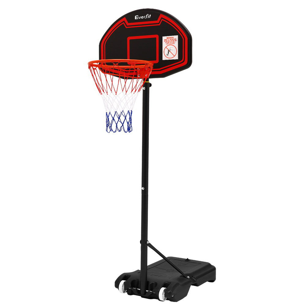 Everfit 2.1M Basketball Hoop Stand System Adjustable Portable Pro - Black