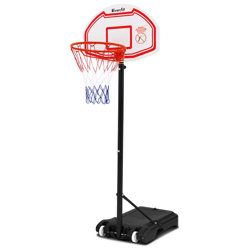 Everfit 2.1M Basketball Hoop Stand System Adjustable Portable Pro - White