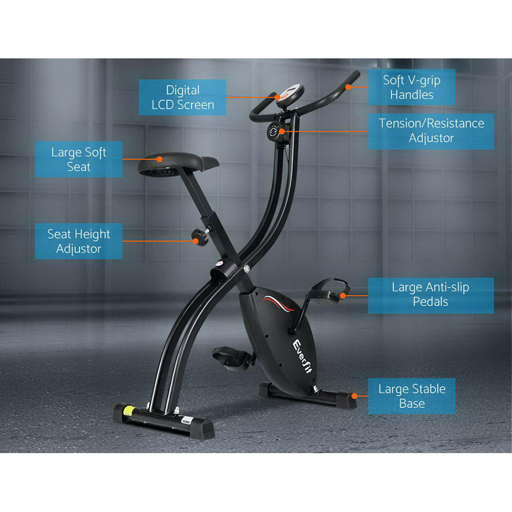 Everfit Folding Exercise Bike Magnetic X-Bike Bicycle Indoor Cycling Cardio