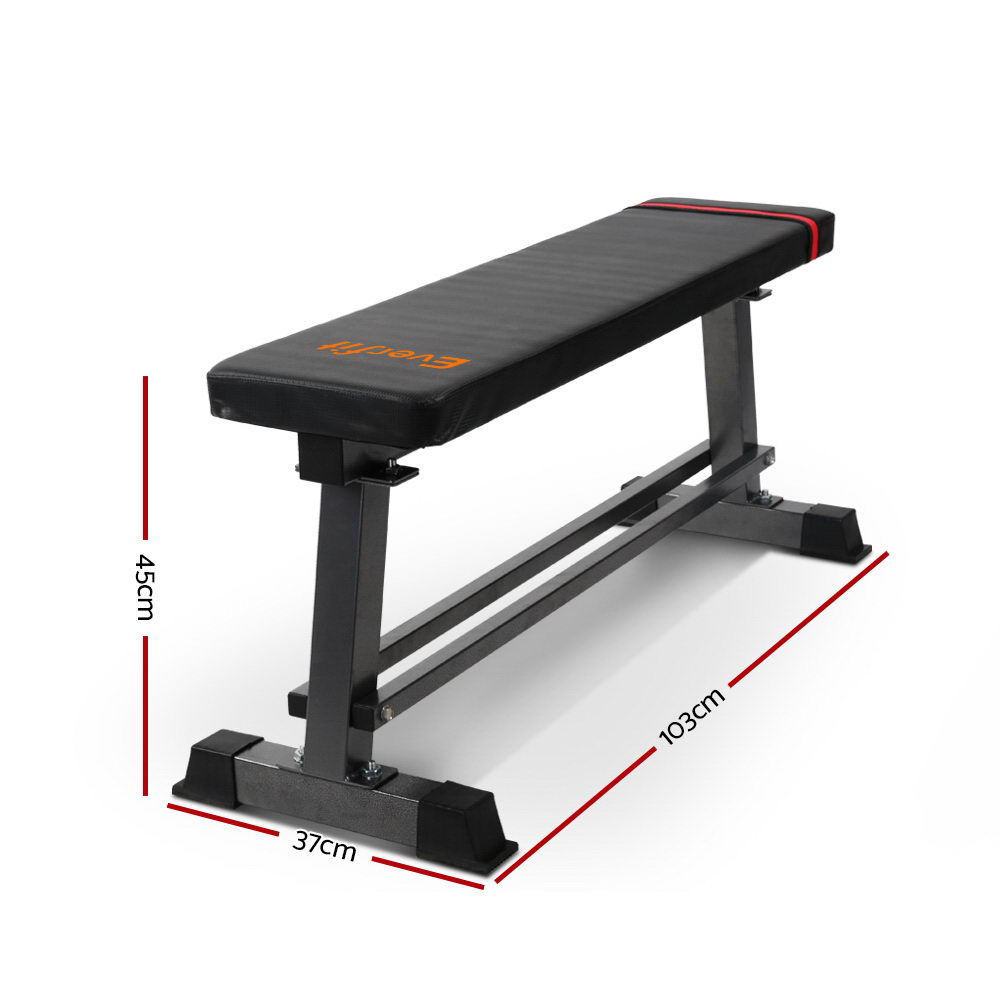 Everfit Weight Bench Flat Bench Press Home Gym Equipment (300kg Capacity)