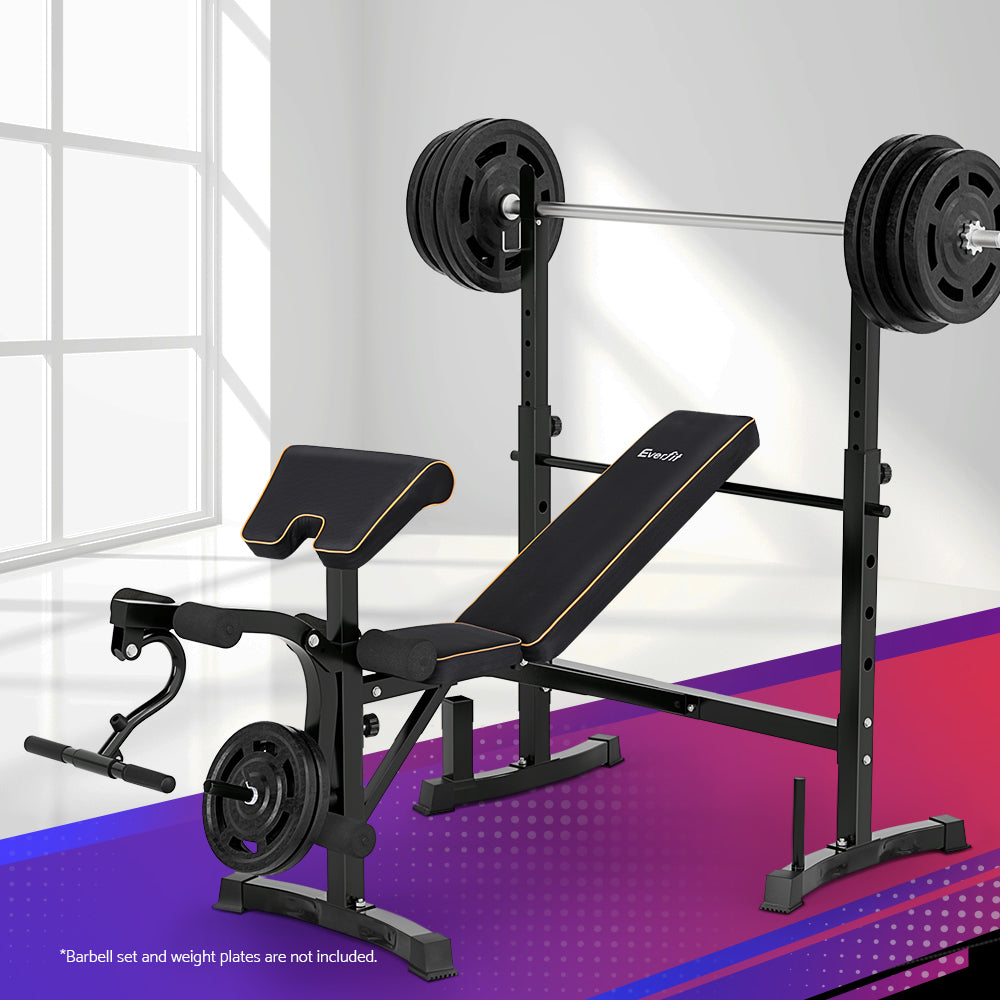 Everfit Weight Bench 10 in 1 Bench Press Home Gym Station (330kg Capacity)