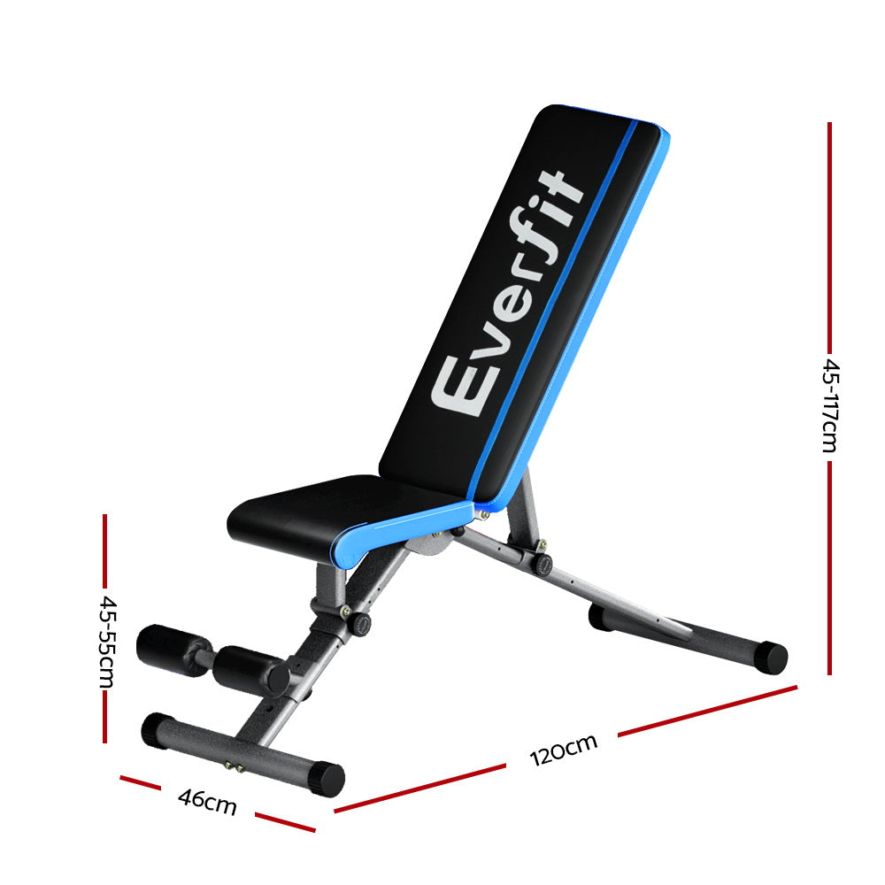 Everfit Weight Bench Adjustable FID Bench Press Home Gym (330kg Capacity)