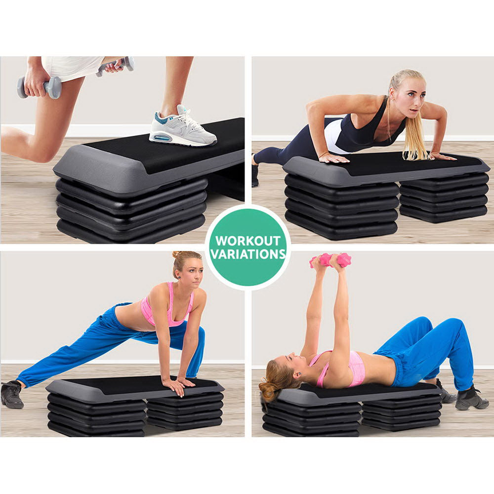 Everfit 4x Aerobic Step Riser Exercise Stepper Block Gym Home Fitness