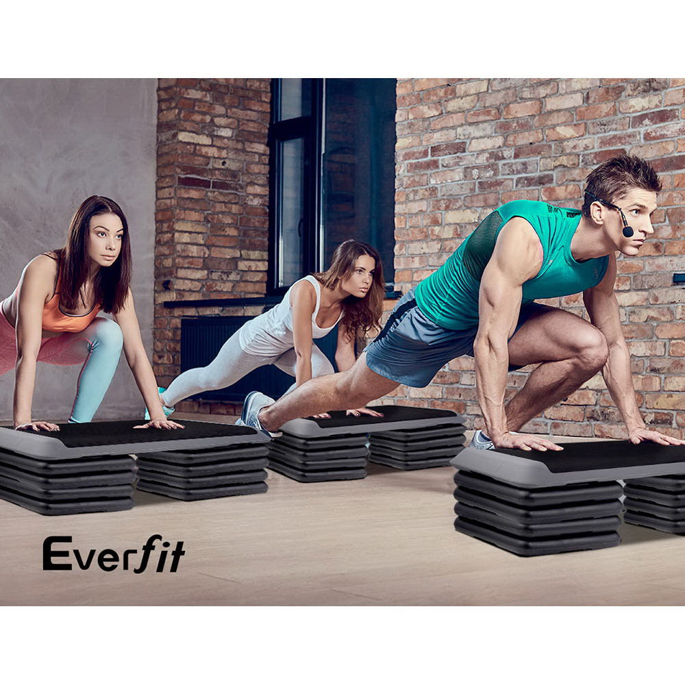 Everfit 4x Aerobic Step Riser Exercise Stepper Block Gym Home Fitness