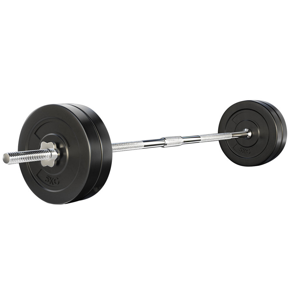 Everfit 168cm Barbell & Weight Plates Set - 28kg Set