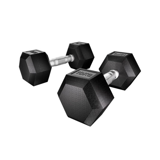 Everfit 20kg Hex Dumbbells Set Dumbbells Weights Lifting Bench Gym Workout - 2x10kg