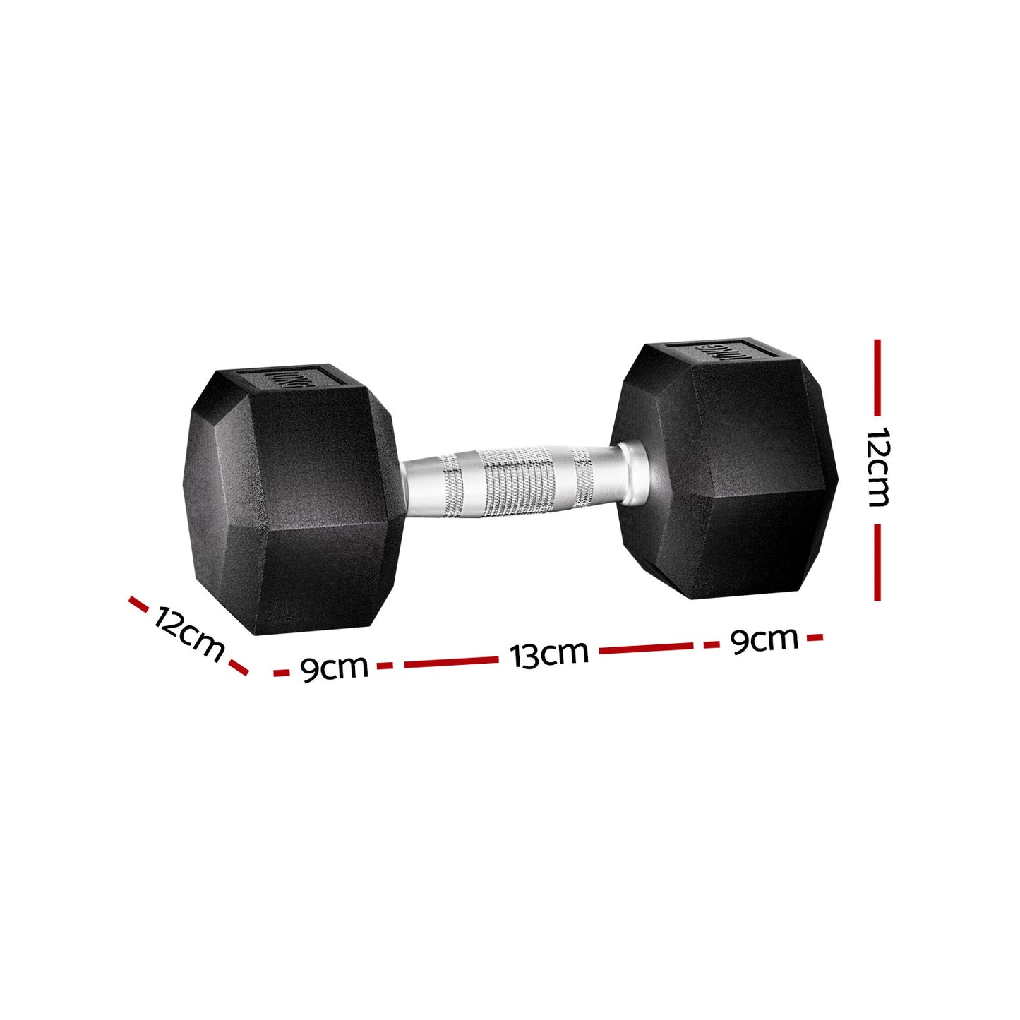 Everfit 20kg Hex Dumbbells Set Dumbbells Weights Lifting Bench Gym Workout - 2x10kg