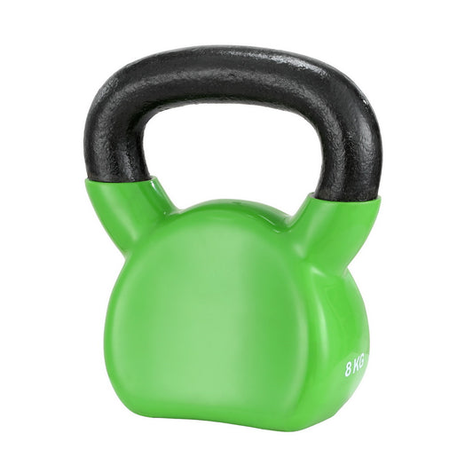 Everfit 8kg Cast Iron PVC Kettle Bell Gym Home