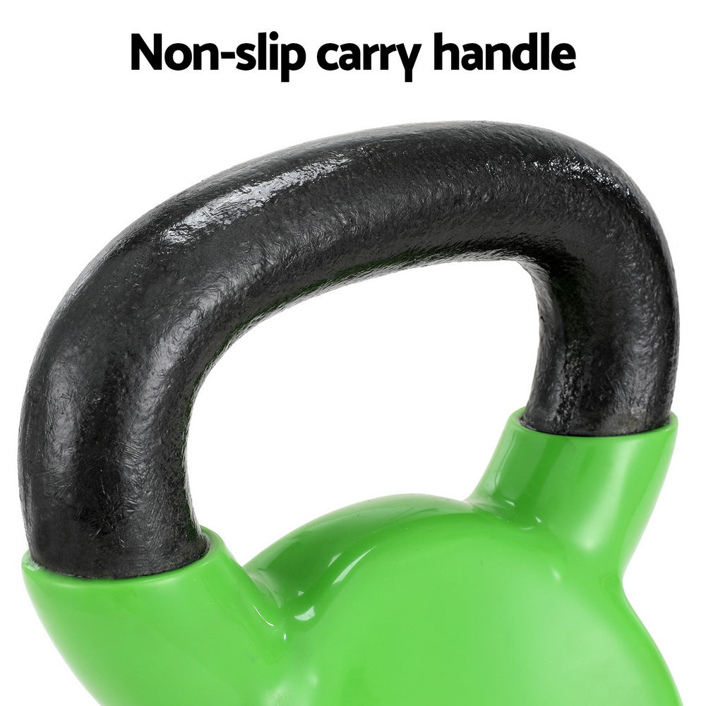 Everfit 8kg Cast Iron PVC Kettle Bell Gym Home