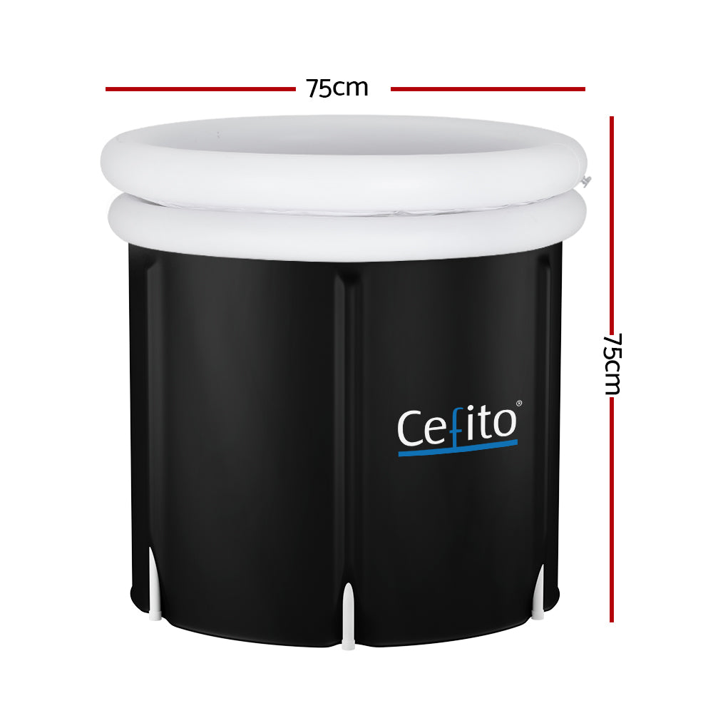 Portable Folding Inflatable Ice Bath Tub - 75x75CM