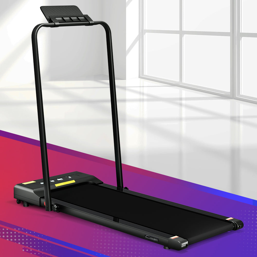 Everfit Treadmill Electric Walking Pad Under Desk Home Gym Fitness 380mm - Black