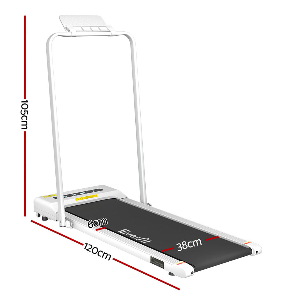 Everfit Treadmill Electric Walking Pad Under Desk Home Gym Fitness 380mm - White