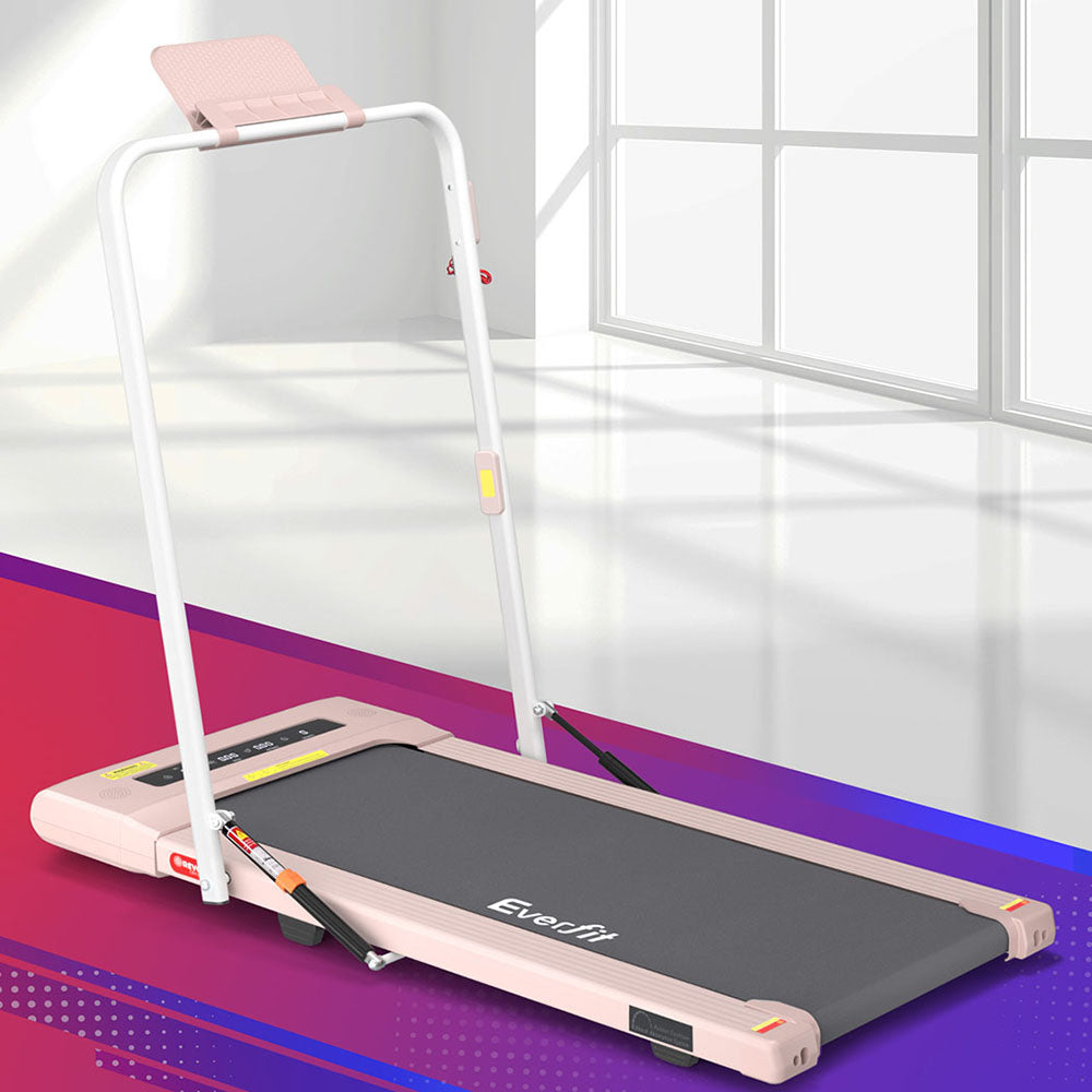 Everfit Treadmill Electric Walking Pad Under Desk Home Gym Fitness 400mm Pink