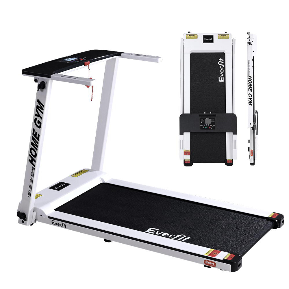 Everfit Treadmill Electric Home Gym Fitness Exercise Fully Foldable 420mm - White