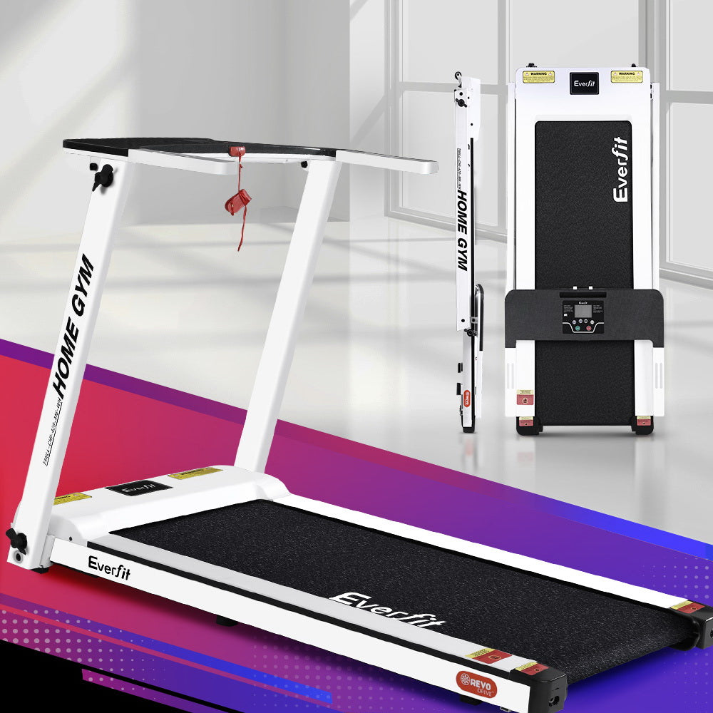 Everfit Treadmill Electric Home Gym Fitness Exercise Fully Foldable 420mm - White