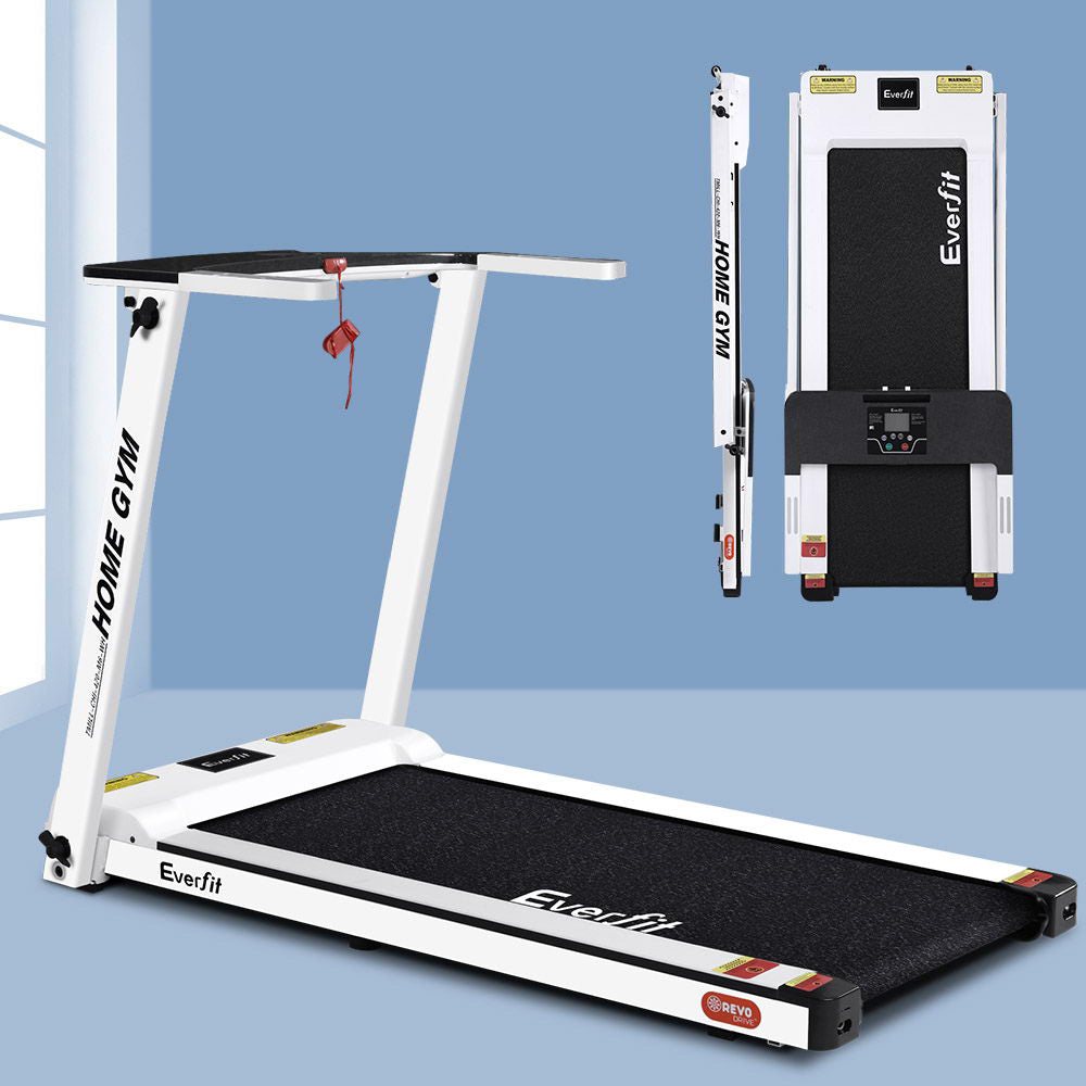 Everfit Treadmill Electric Home Gym Fitness Exercise Fully Foldable 420mm - White