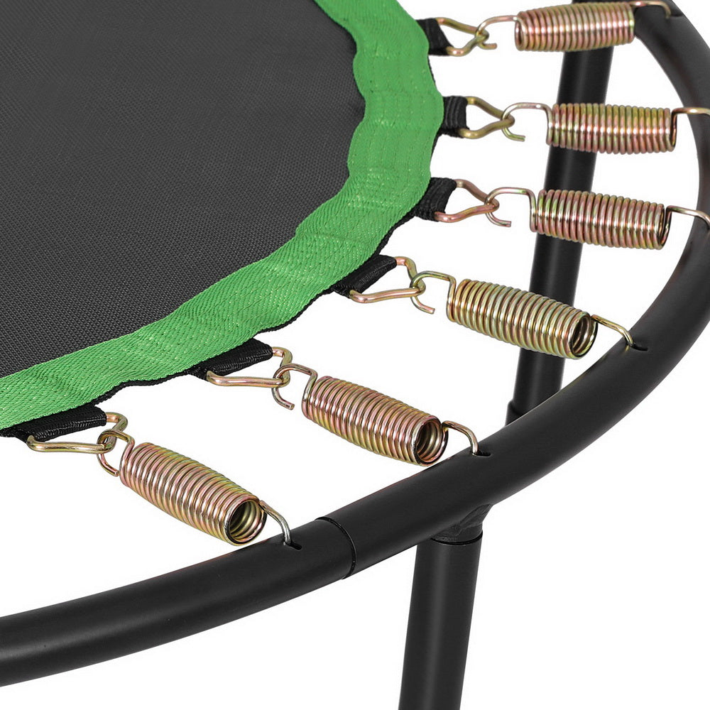 Everfit 48inch Round Fitness Trampoline Rebounder Adjustable with Handrail - Green