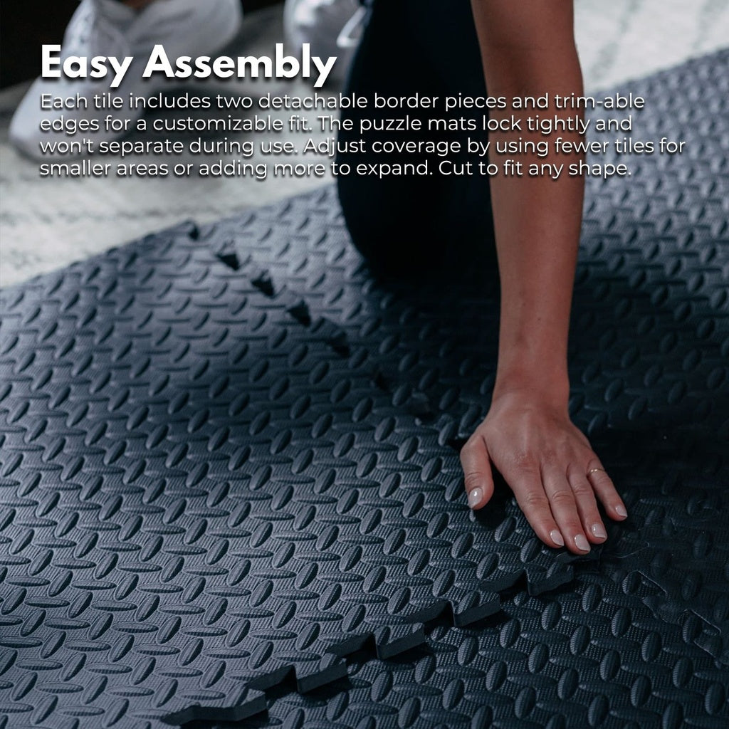 VERPEAK Interlocking EVA Foam Mat Gym Floor 60x60cm - 30pcs