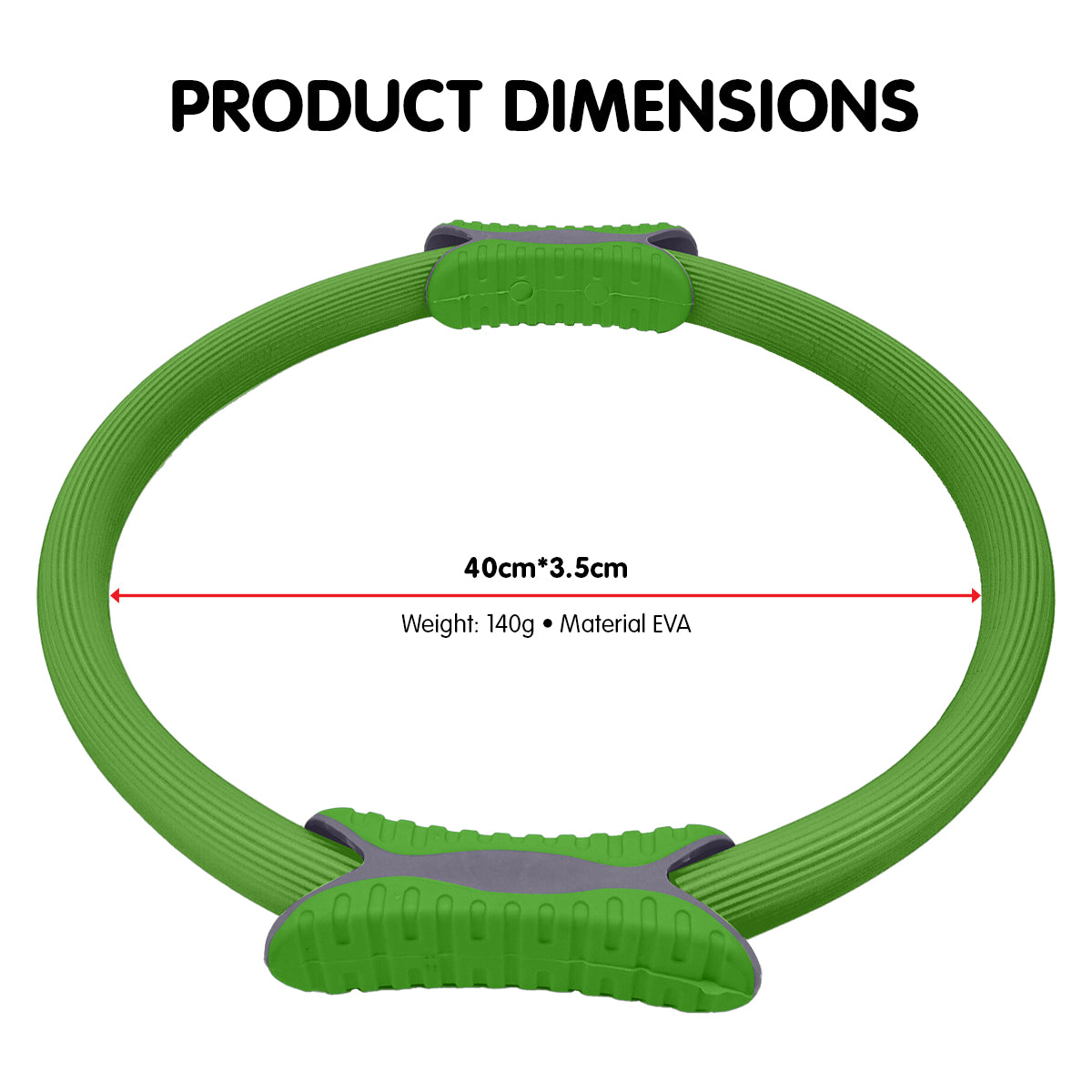 Powertrain Pilates Ring Band Yoga Home Workout Exercise Band - Green