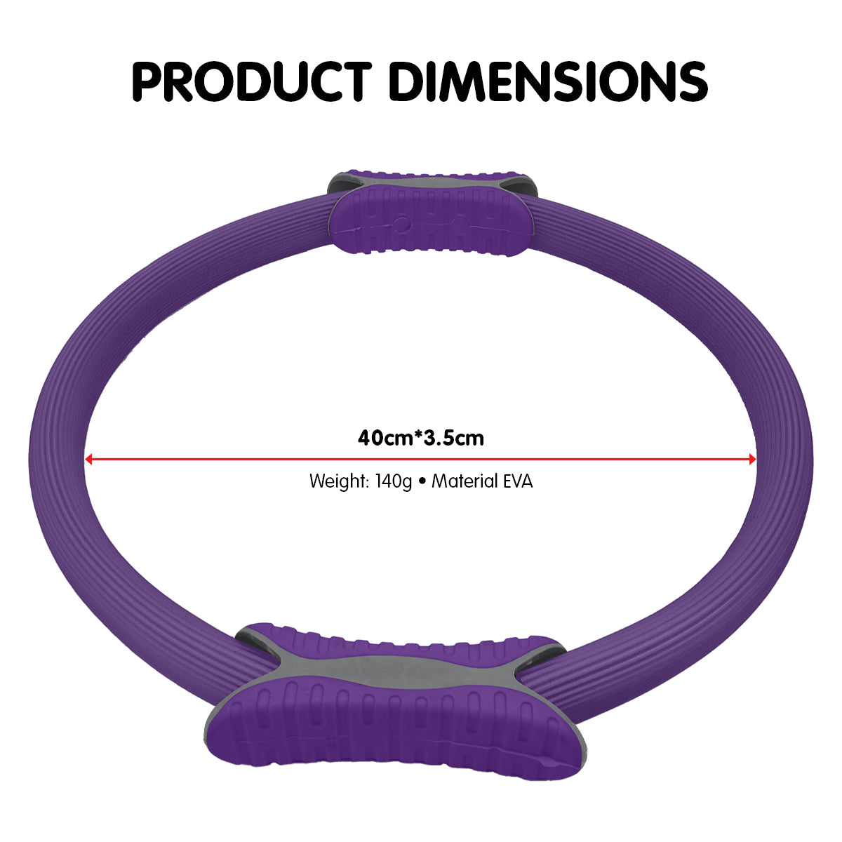 Powertrain Pilates Ring Band Yoga Home Workout Exercise Band - Purple