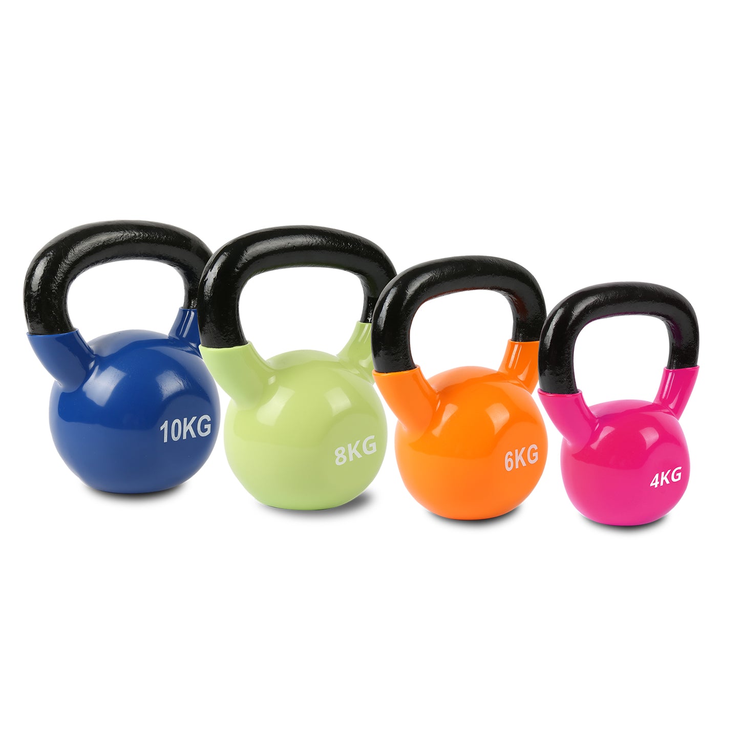 CORTEX 4kg-12kg Kettlebell Vinyl Weight Set - Multi-Coloured