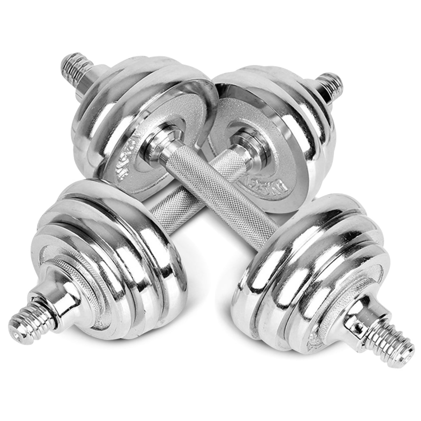 LSG 2-in-1 Dumbbell Barbell Set with Case 30kg - Chrome