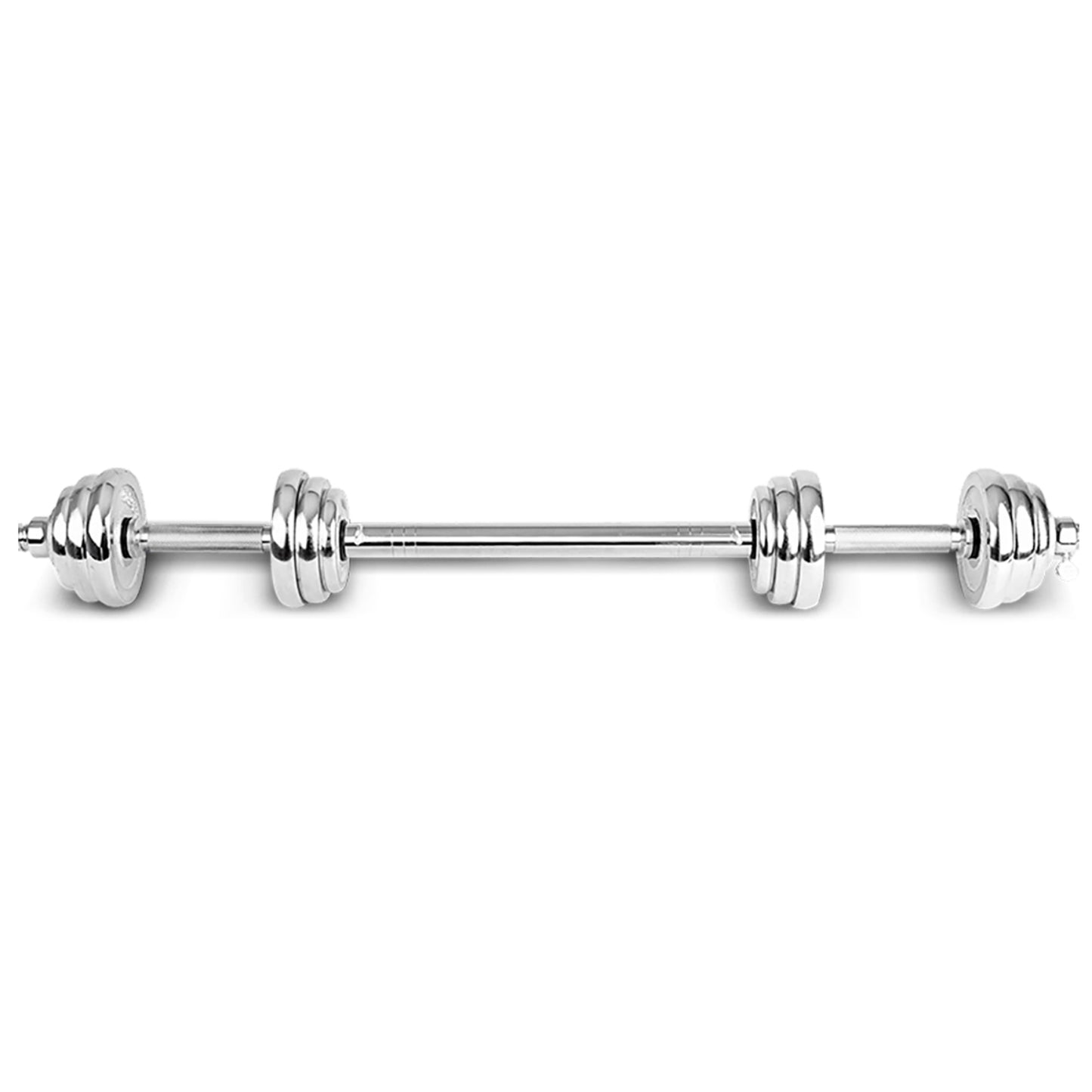 LSG 2-in-1 Dumbbell Barbell Set with Case 30kg - Chrome