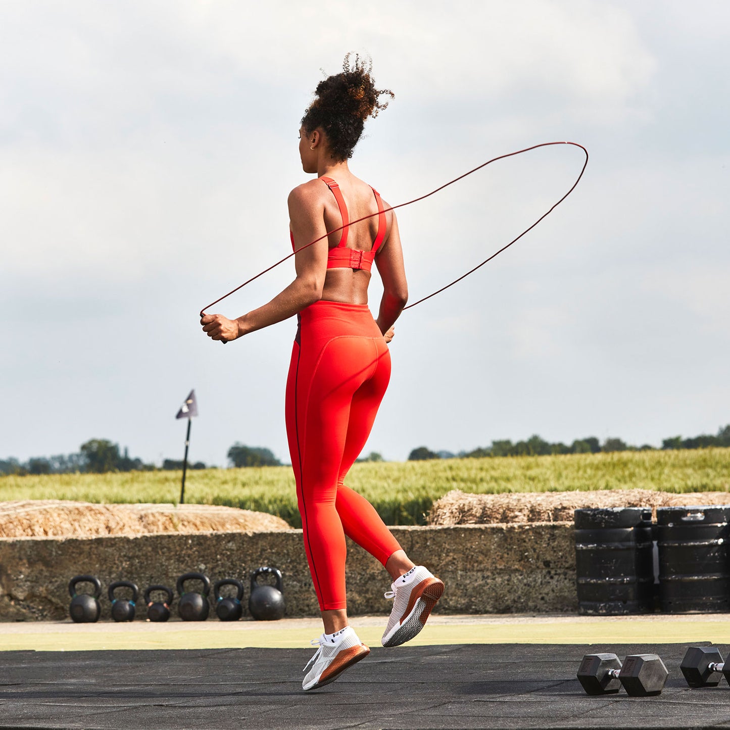 Reebok Fitness 280cm Jump Skipping Rope - Black/Red