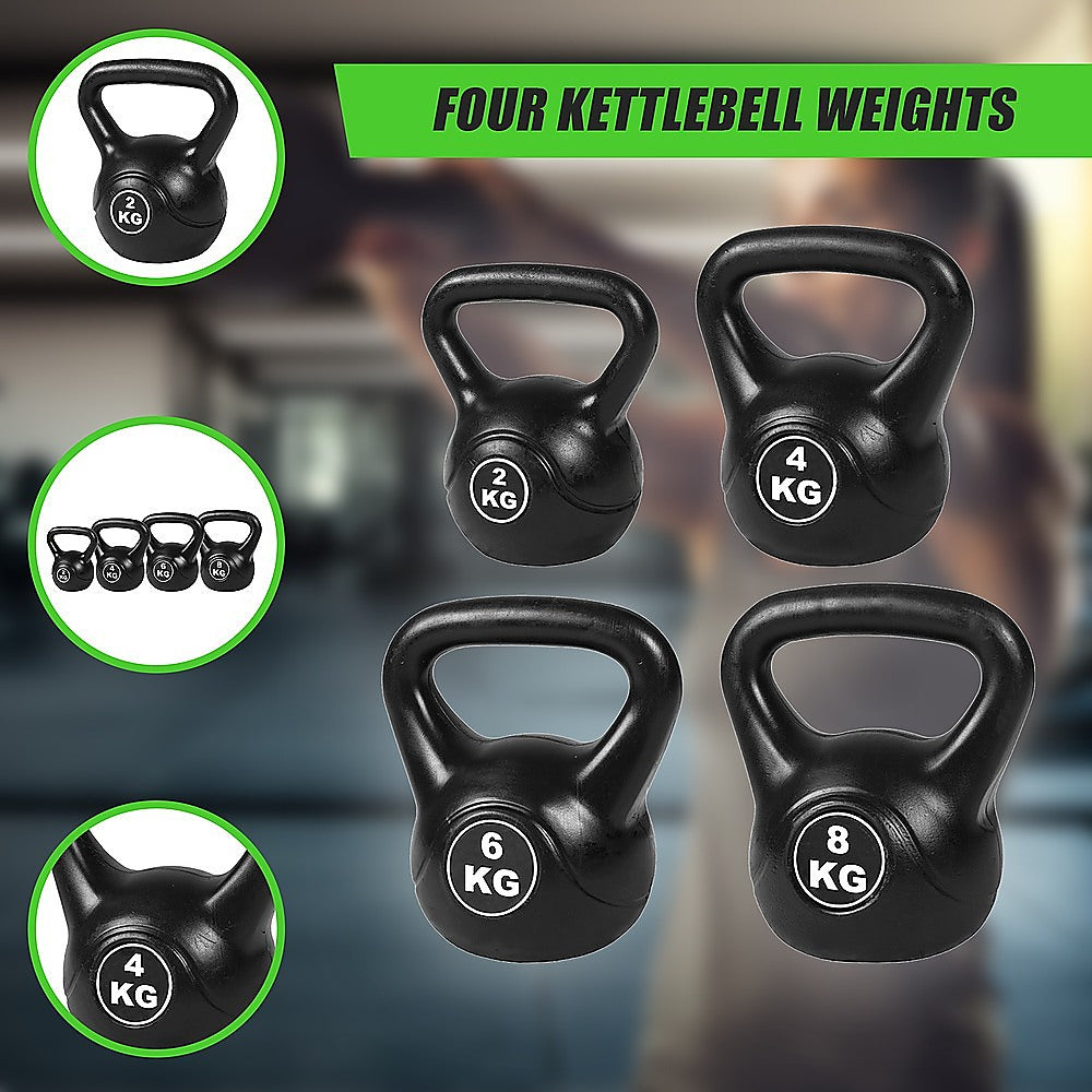 4pcs Exercise Kettle Bell Weight Set - 20Kf Total Weight