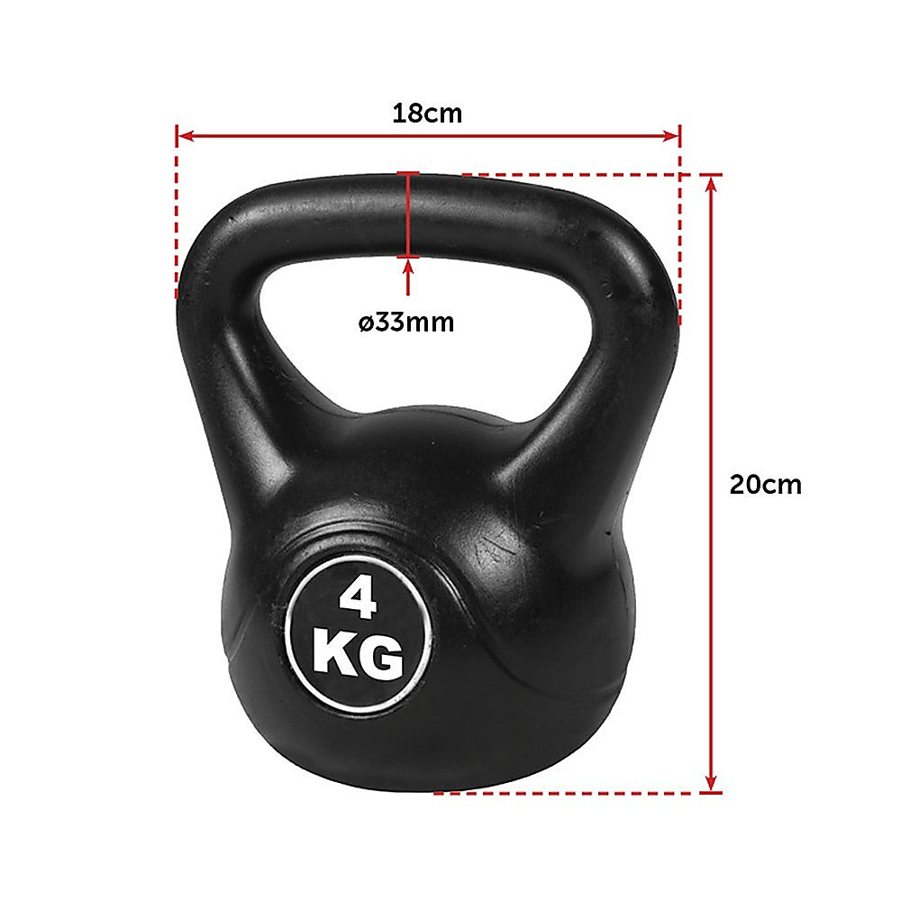 4pcs Exercise Kettle Bell Weight Set - 20Kf Total Weight