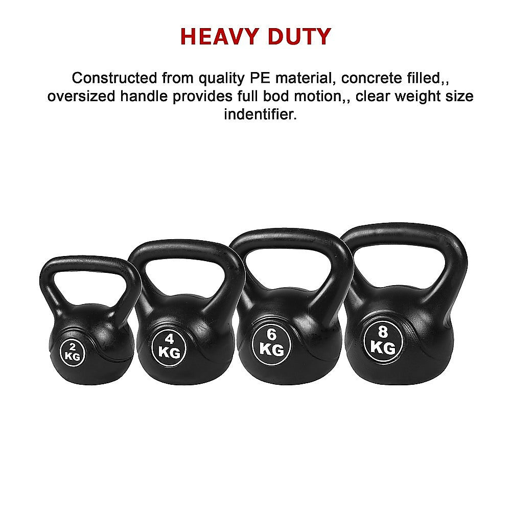 4pcs Exercise Kettle Bell Weight Set - 20Kf Total Weight