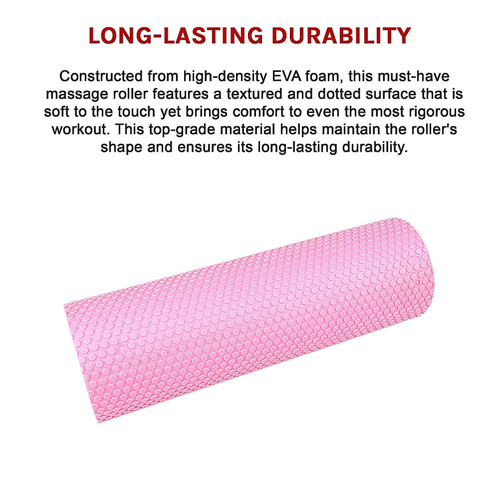 45 x 15cm Physio Yoga Pilates Foam Roller - Pink