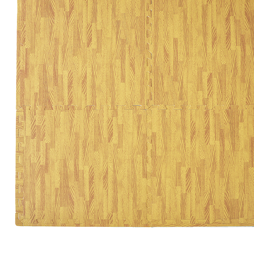 12 Home Gym Interlocking Floor Tiles - Wood Colour