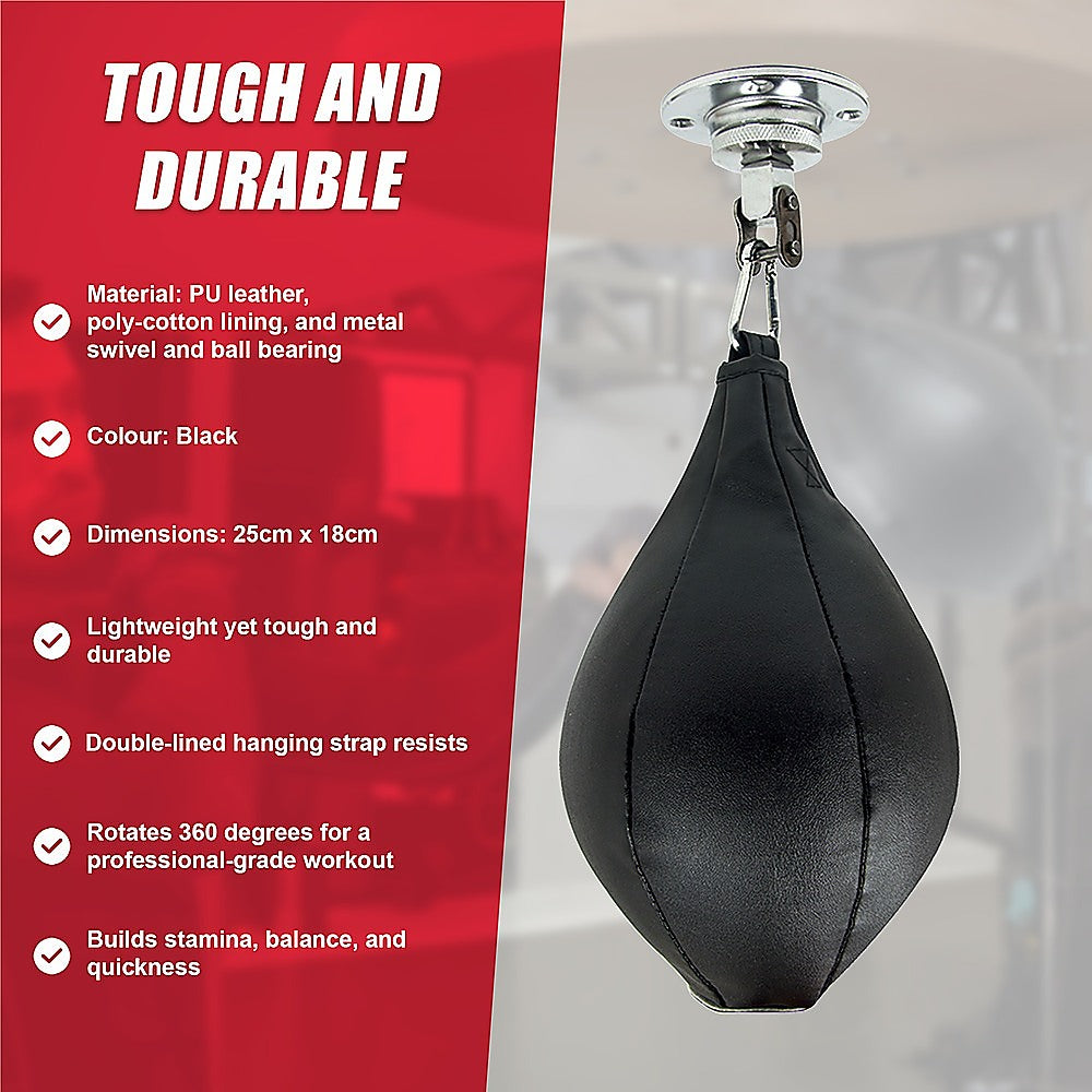 Boxing Speed Bag PU Leather MMA Punching Focus Bag Muay Thai Training Speed