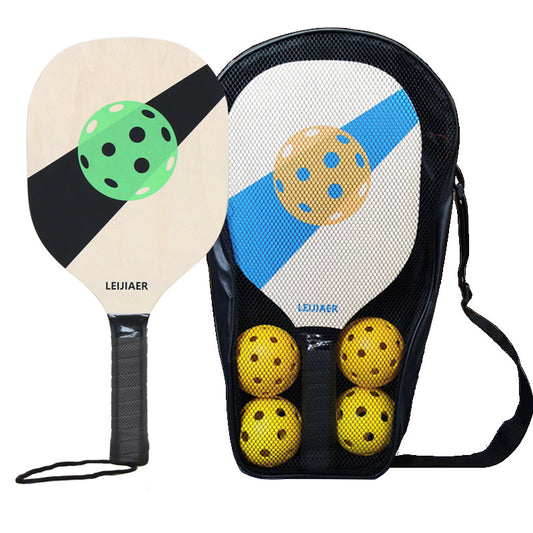 Blue And Green Standard Wooden Pickleball Paddle Set