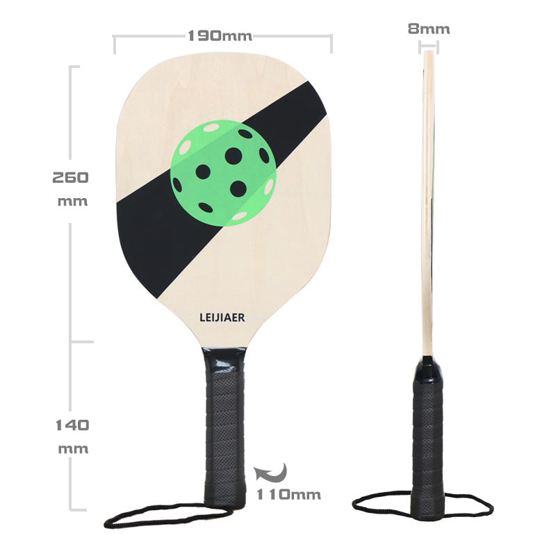 Blue And Green Standard Wooden Pickleball Paddle Set